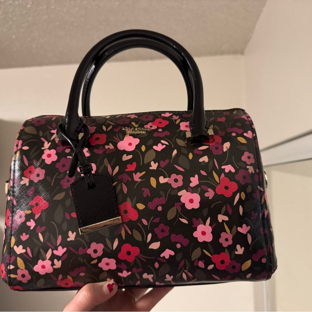 Kate Spade Floral Black Handbag
